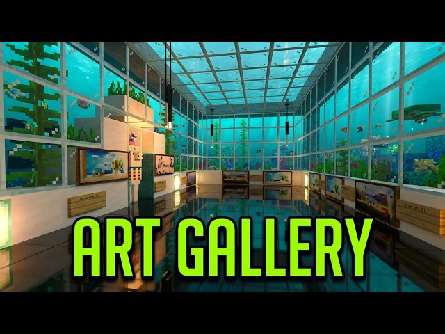 Building an Insane Glass Aquarium Art Gallery in Minecraft