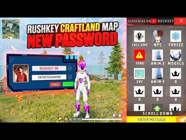 Rushkey craftland map new password #shorts #viral #freefireindia