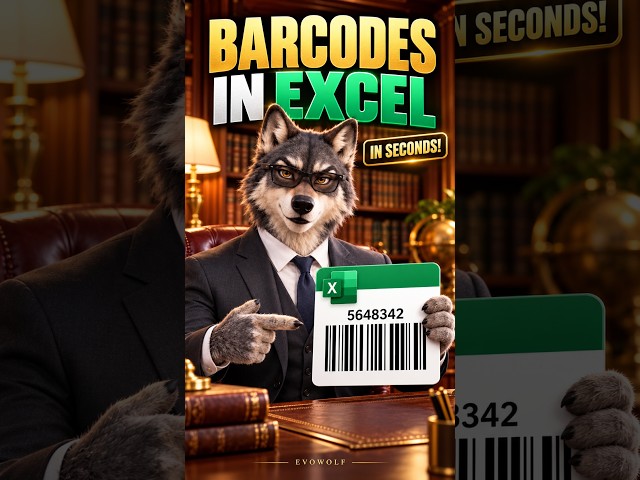 Create Barcodes in Excel in Seconds! #shorts