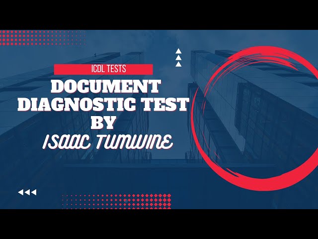 Document (Microsoft Word) Diagnostic Test ICDL with 100% score