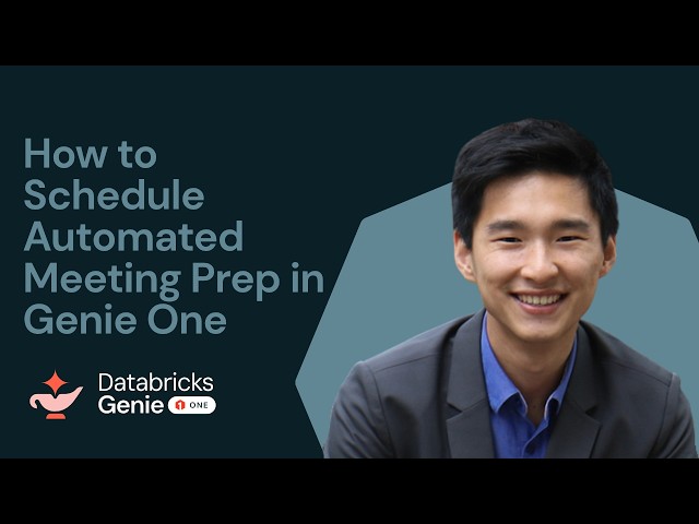 How to Schedule Automated Meeting Prep in Genie One