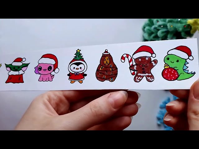 How to Make Christmas Stickers Using Paper & Tape