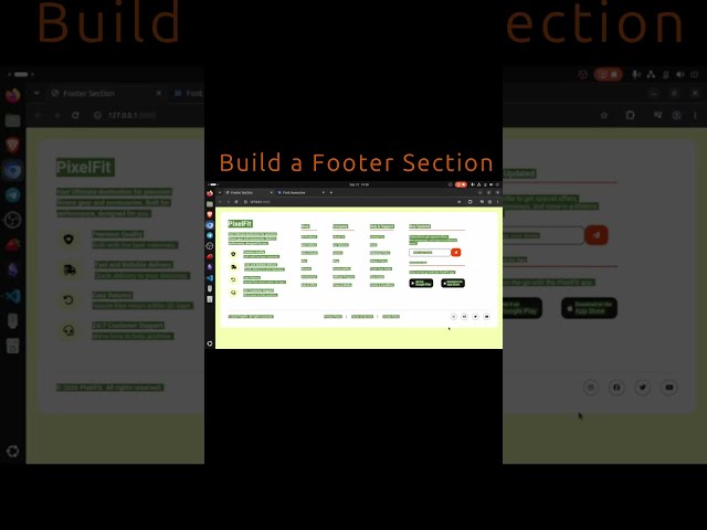 This ENTIRE Footer is Just HTML & CSS 👀 #shorts #htmlcss #coding #design