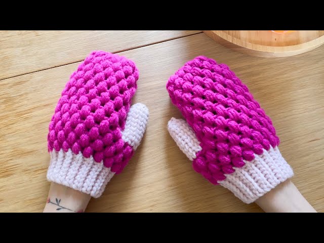 Crochet mittens with fingers | Easy tutorial for beginners