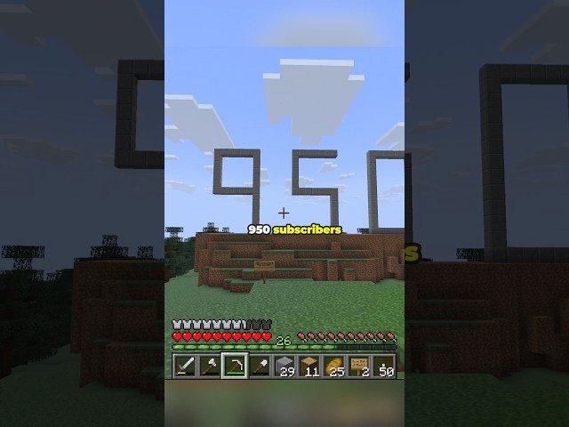 950 in Minecraft for 950 subscribers #minecraft