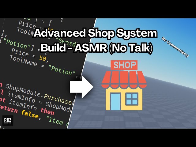 ASMR Roblox Studio | Advanced Shop System (Relaxing Typing & Coding)