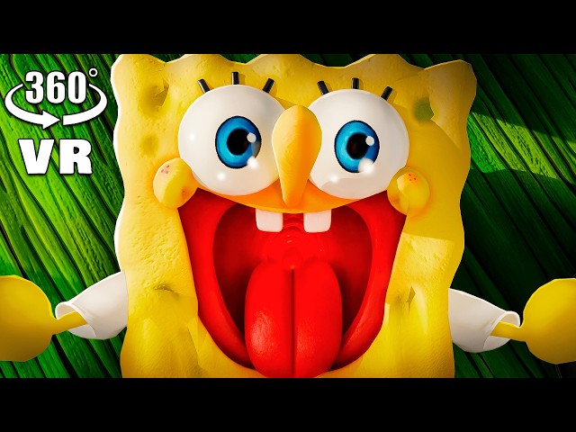 360° VR - SpongeBob EATS YOU! Trip from Mouth to Toilet!