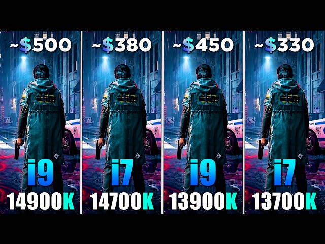 Core i9 14900K vs Core i7 14700K vs Core i9 13900K vs Core i7 13700K | PC Gameplay Benchmark Tested