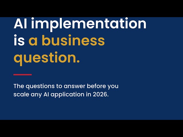 A Practical Strategy for Successful AI Implementation in 2026