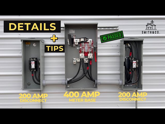 400 AMP w/ TWO DISCONNECTS - DETAIL OVERVIEW #electricalpanel #shopbuild #homesteading