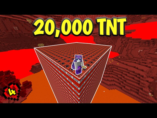 I Exploded 20,000 TNT In Minecraft Hardcore...