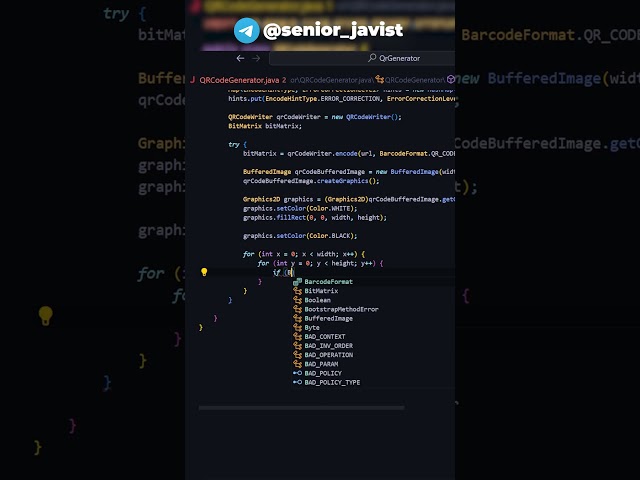 ГЕНЕРАТОР QR-КОДОВ НА JAVA #java #shorts #qrcode #coding