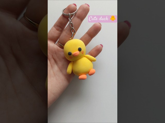 MAKE ADORABLE Duck Keychain with Airdryclay!