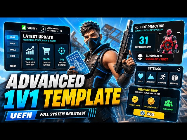 Advanced 1v1 Build Fight Template for UEFN | Full System Showcase