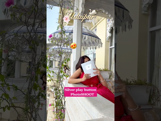 Day 1 in Udaipur🦢✨|Silver Play Button Shoot & FULL itinerary #shorts #minivlog #trending