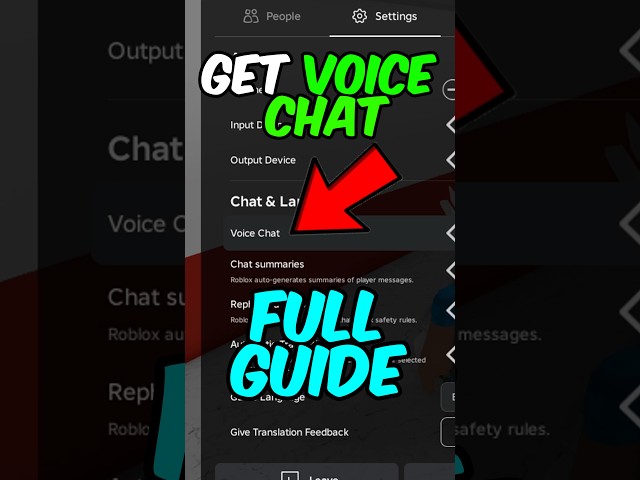 How To Get VOICE CHAT Roblox Full Guide