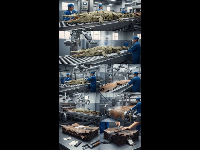 Crocodiles Leather #Inside the Crocodiles Leather Factory #factory #processvideo #tigerLeather