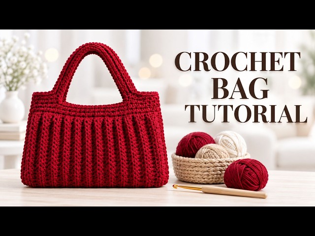Crochet Bag Tutorial ❤️Elegant Textured Handbag for Everyday Style