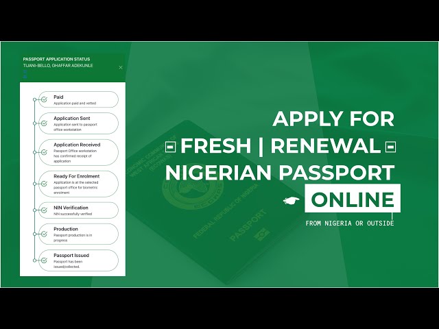 How to apply for  Nigerian Passport Online in just 5 steps.
