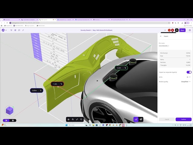 Cloud Decimation Import in Gravity Sketch