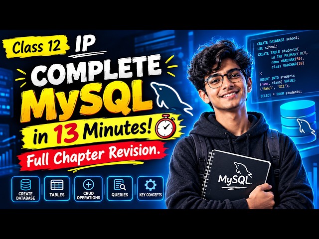Class 12 IP: Complete MySQL in 13 Minutes! ⏱️ | Full Chapter Revision | CBSE 2026