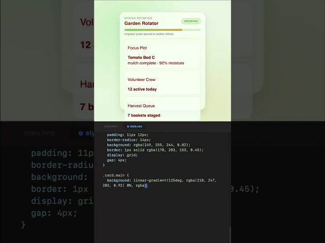 Garden Rotator #code #css #shorts