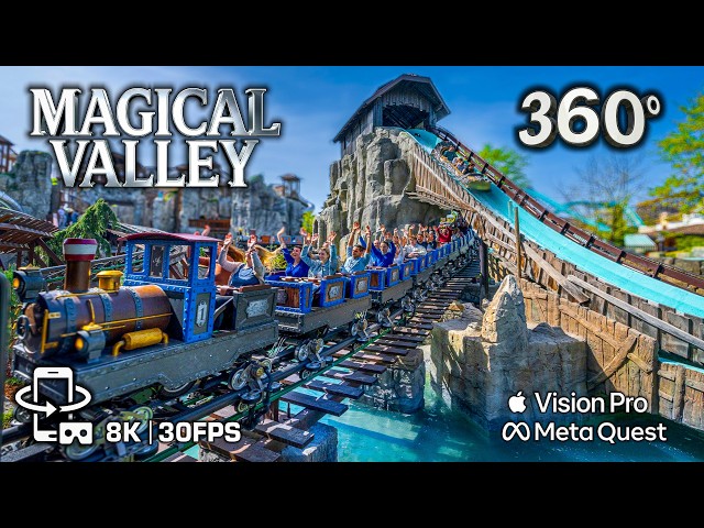 360 Alpenexpress & Tiroler Log Flume 💎 MAGICAL VALLEY VR Experience 🟩 8K HDR Europa Park Insta360 X6