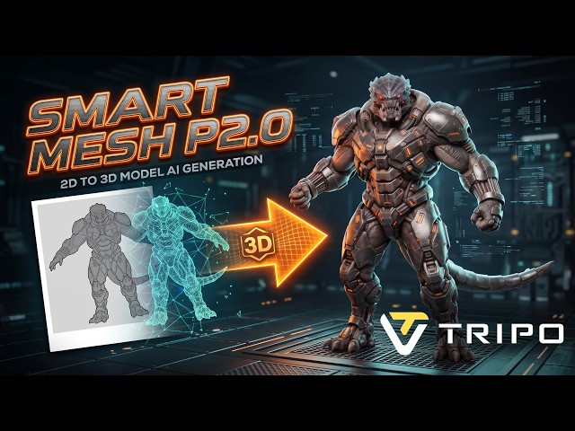 Tripo Smart Mesh P2.0 Create 3D Models From ANY Image in Seconds