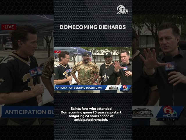 New Orleans Saints fans tailgate 24 hours before highly anticipated Domecoming rematch