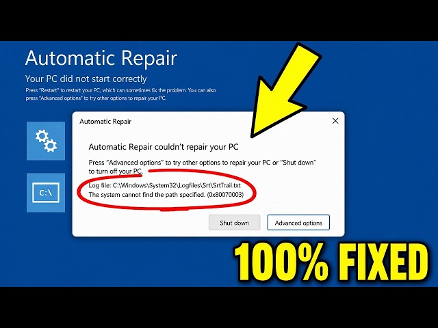 How To Fix the Startup Repair Error