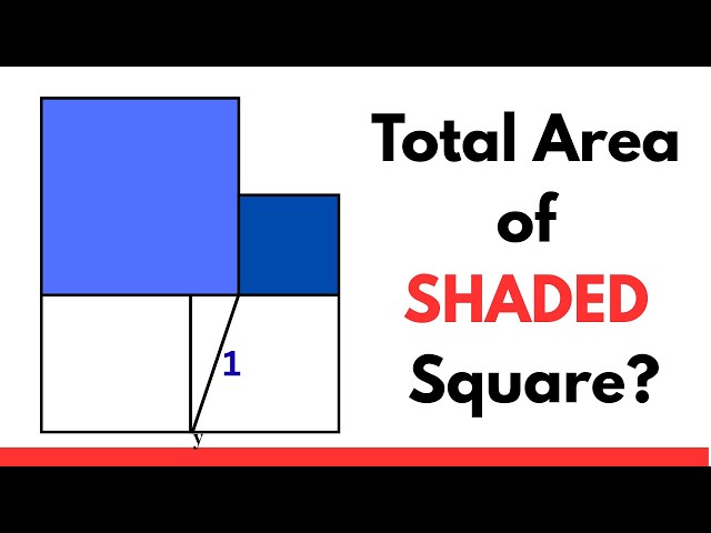 Can You Find The Shaded Square Area? l Olympiad Math Challenge 