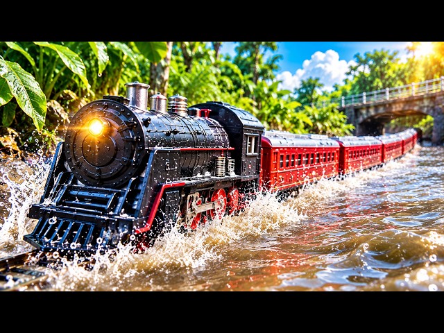 Rail King Remote Control Train Runs Through Flooded Tracks | Classic Set Review | Test