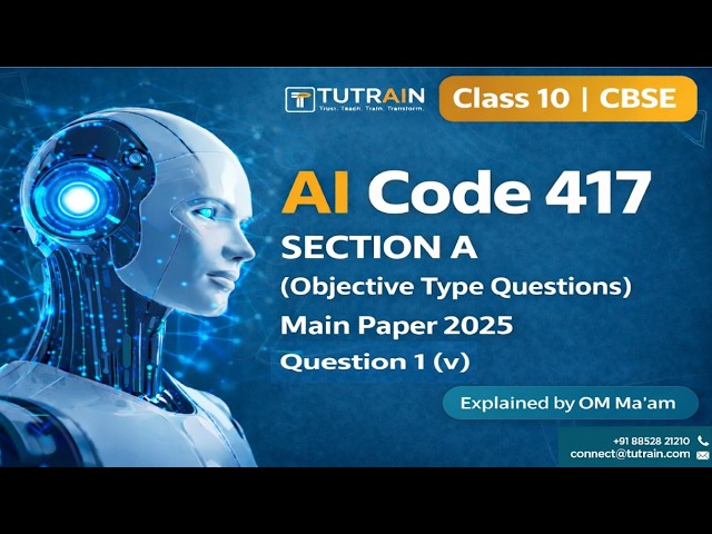 AI Code 417 | 2025 Paper Solution | Question 1 (v) | CBSE Class 10