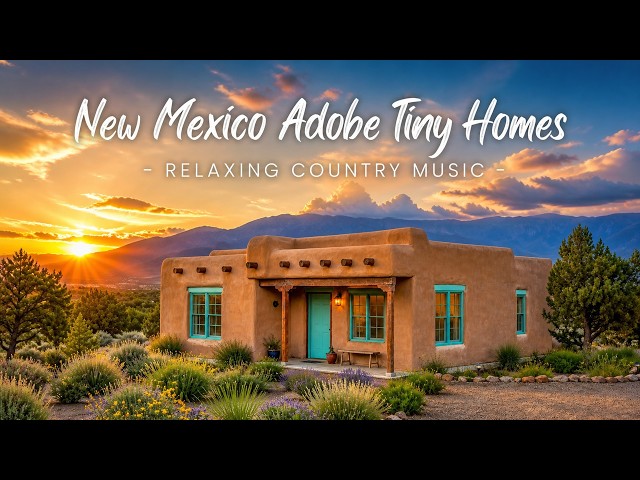New Mexico Adobe Tiny Homes | Relaxing Country Music