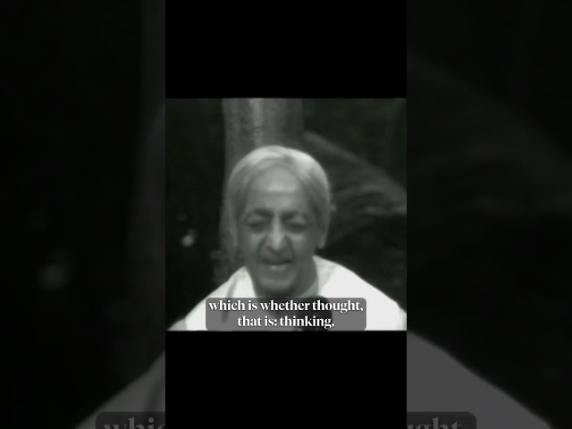 Can intellect bring order? | Krishnamurti