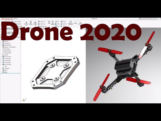Solidworks Complete Project Drone - 1 - Spider Base - PART DESIGN