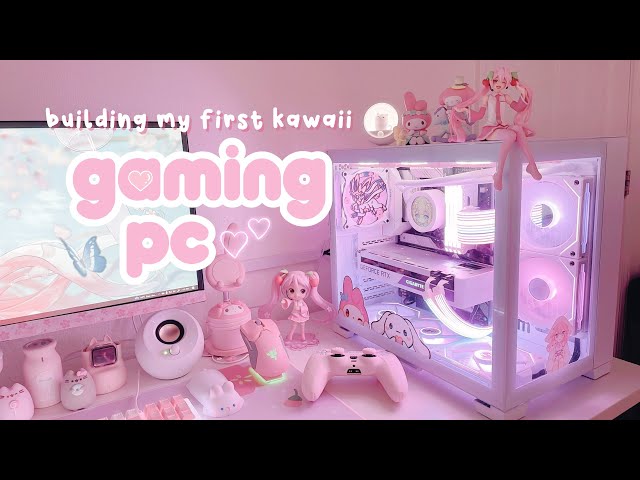 building my first gaming pc 🌸 pink and white aesthetic, $1800+, rtx 3070, o11 dynamic mini
