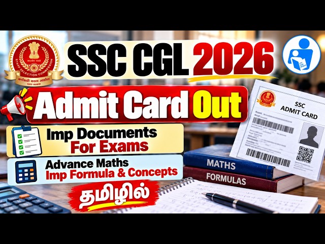 SSC CGL 2026 Admit Card Out 🔥 | Advance Maths Revision | Imp Documents & Exam Instruction