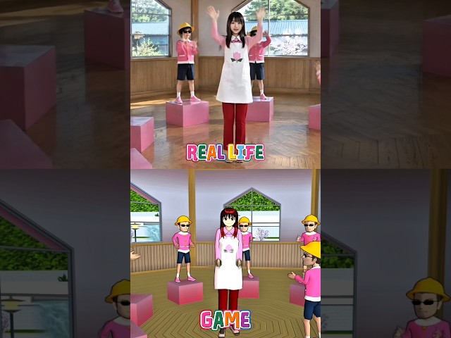 Promenade in Real Life VS Game 😲 #sakuraschoolsimulator #shorts #trending #viral #gamevsreality