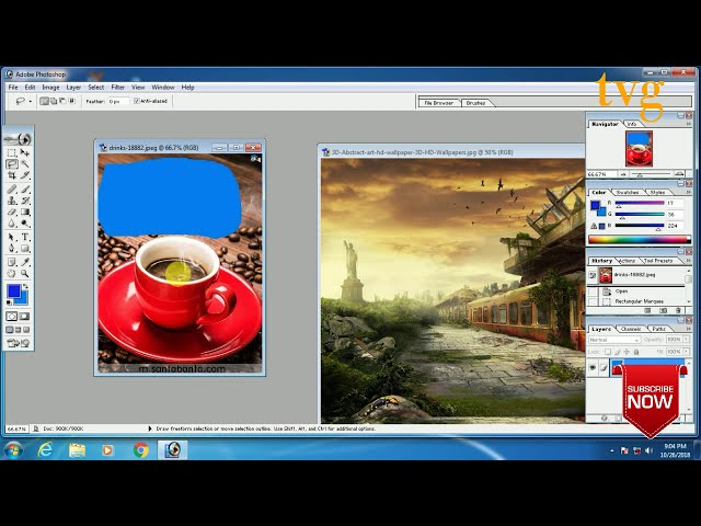 How to change background  adobe Photoshop7.0 in hindi