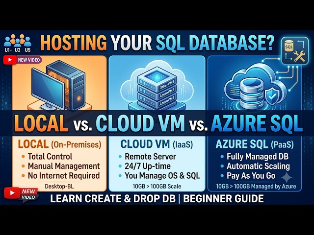 SQL Basics: Local vs Cloud Hosted vs Cloud Based Databases Explained.