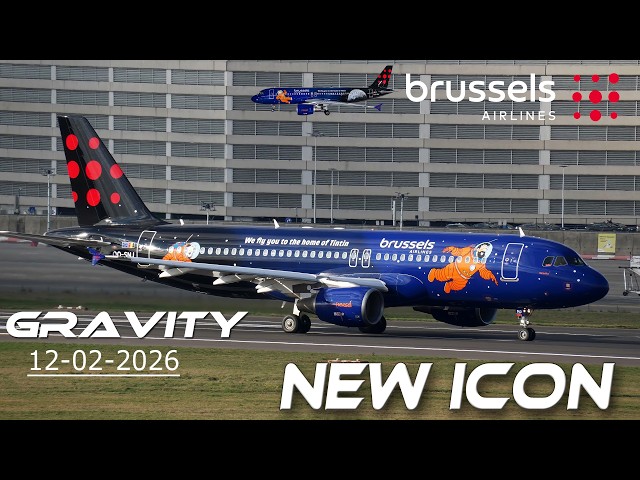 Brussels Airlines  New Icon  "GRAVITY"  OO-SNJ   A320   12-02-2026  4K