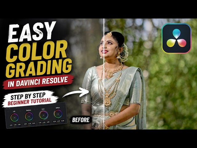 Easy Color Grading in DaVinci Resolve 🔥 Beginner Tutorial | Pixel Malayali