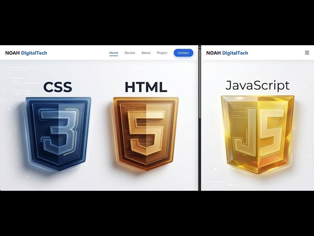 How to Create a Responsive Navbar using HTML, CSS & JavaScript | Step-by-Step Tutorial.