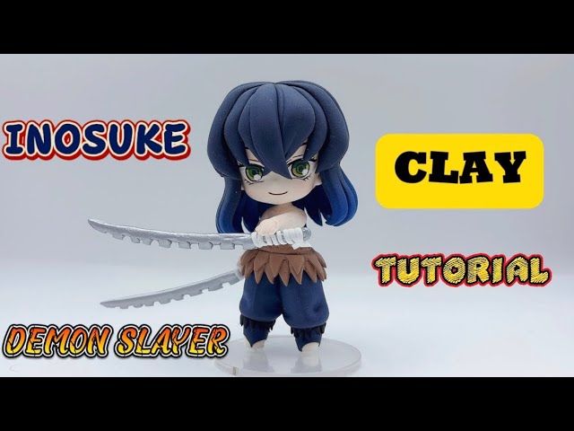 CHIBI INOSUKE HASHIBIRA FIGURE DIY 🐗 DEMON SLAYER CLAY TUTORIAL