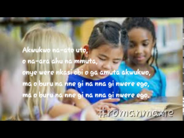 AKWUKWO NA TU UTO #romanmaxie  IGBO FOLK SONG