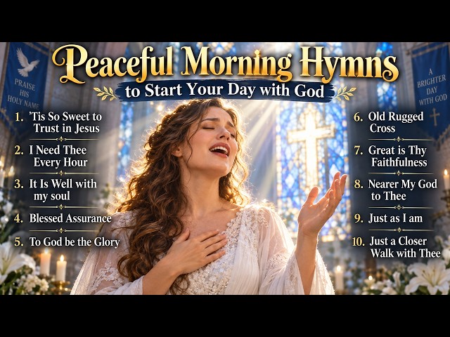 Peaceful Morning Hymns to Start Your Day with God | Lyrics on Screen