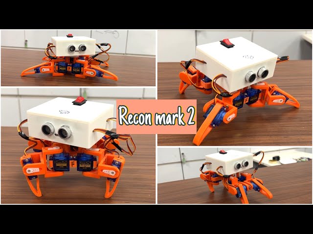 Recon Mark 2: Autonomous Quadruped Robot || Arduino