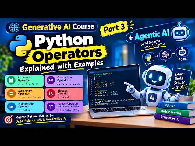 Python Operators Explained with Examples | Generative AI Course – Part 3