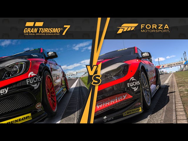 Forza Motorsport 🆚 Gran Turismo 7 | Comparison | Only 1 Lap + Pit Stop | AMG Mac Tools '17